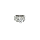 18K White Gold Composite Round Diamond Frame Multi-Row Ring (2.20 ct)